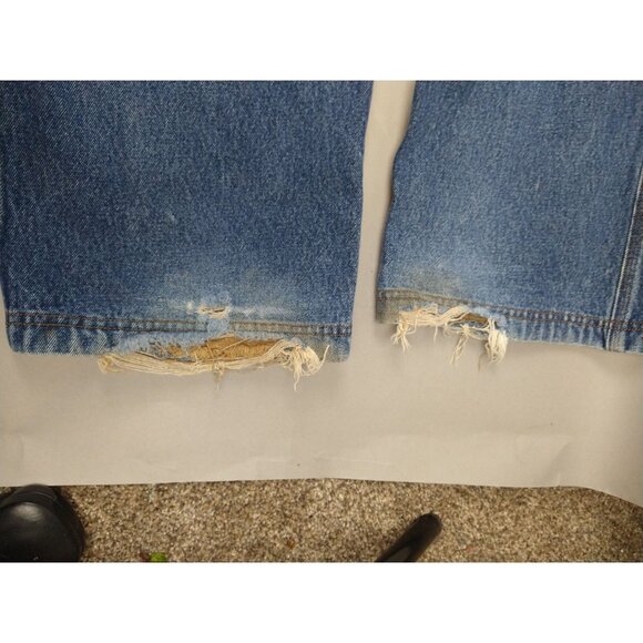 Duluth Trading Distressed Denim Workwear Jeans Men's Size 38x34 100% Cotton - Picture 10 of 11